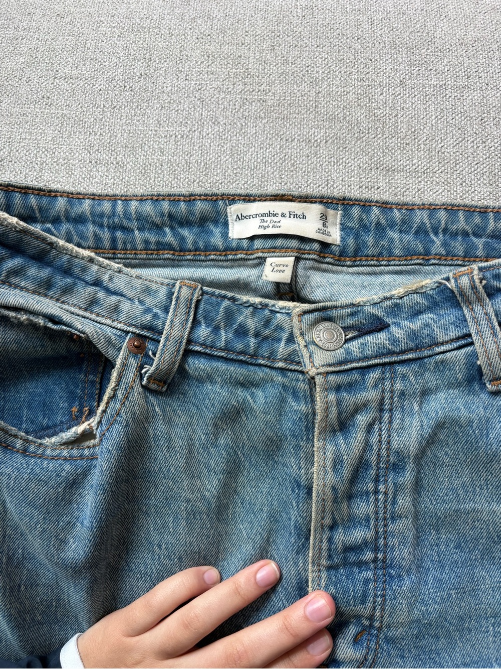 Abercrombie & Fitch Light Wash Blue Denim Jeans